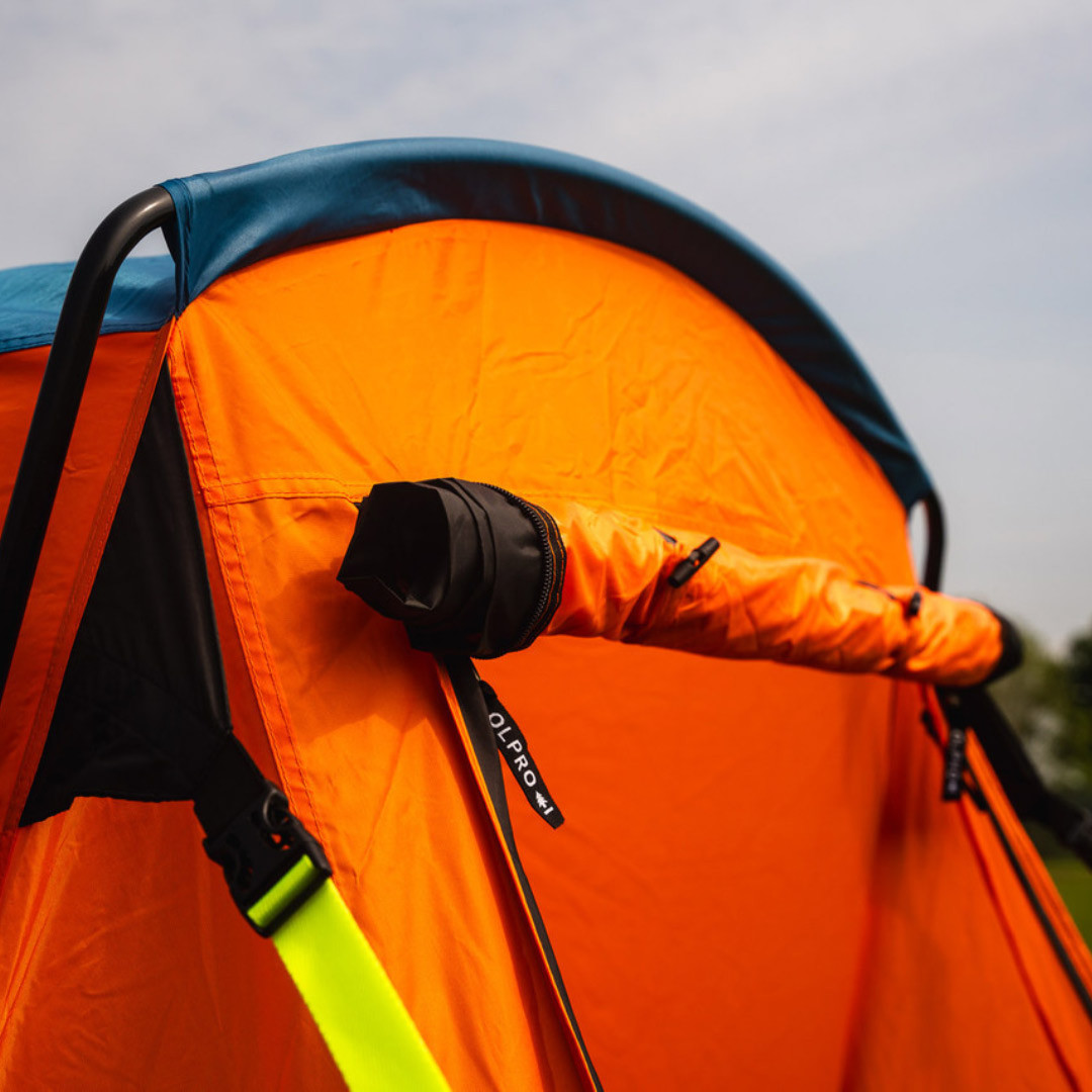 AceCamp 91179 Tenditori A Tre Fori In Alluminio Per Tende – 20 Pezzi Arancioni, Adatti A Corde 3-5 Mm