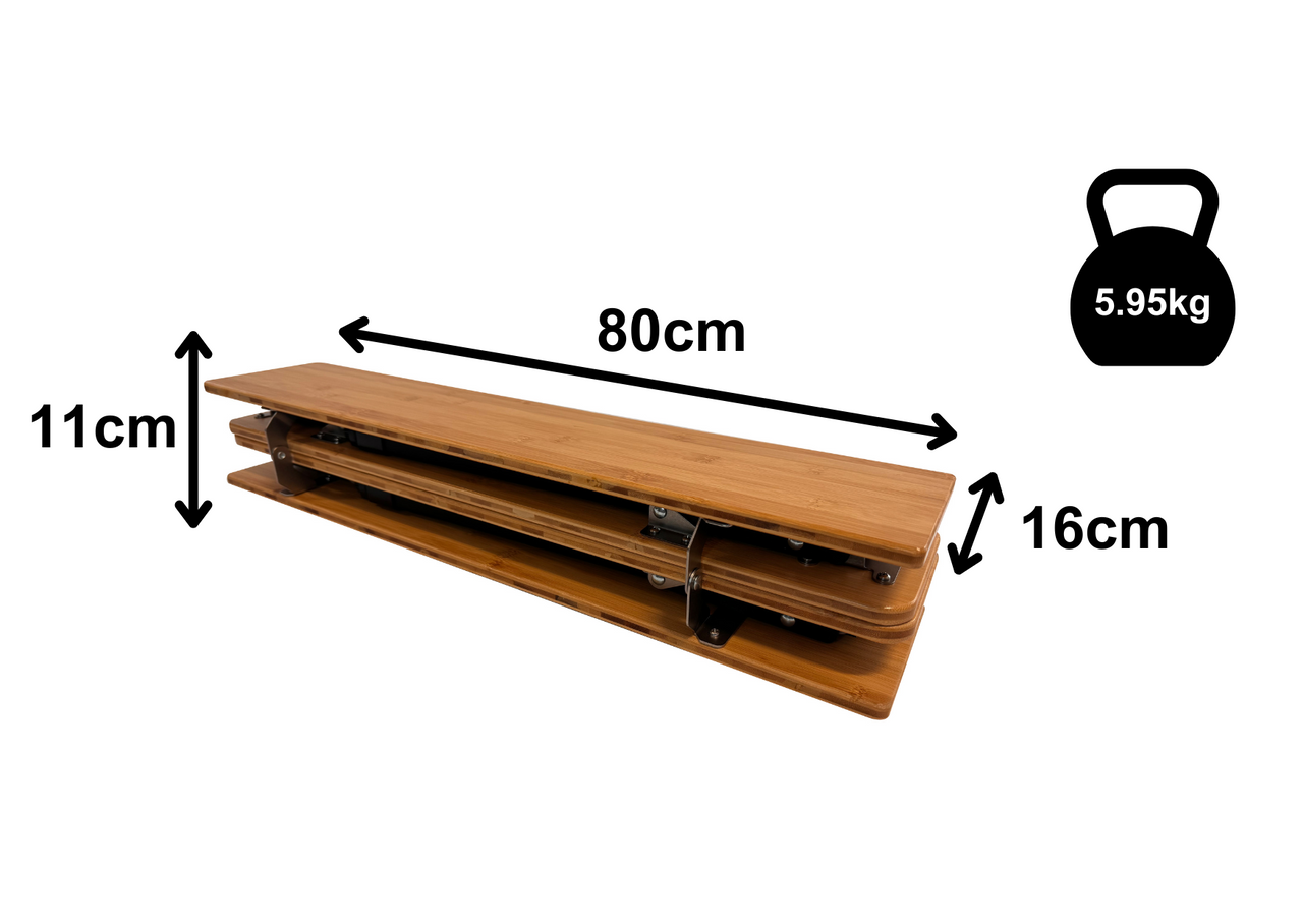 Bambus-Campingtisch, 4-fach faltbar, 80 cm x 60 cm | OLPRO