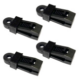 Image of 4 Tent Groundsheet  Pegging Clamps Pack from OLPRO, out of packaging on a white background.