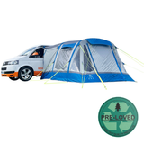 Pre-Loved Loopo Breeze® Inflatable Campervan Awning V1 - Blue & Grey  | Used, Marked/Dirty Beading & Rusty Eyelets | KDO124