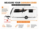 Breathable Waterproof 4Ply Caravan Cover with Free Hitch Cover Black