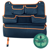 Black Friday Pre-Loved Rear Double Seat Storage Organiser - Orange | Lightly Used, Undone Stitching on Pocket | 24614