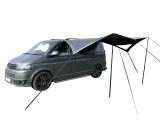 Modern Shade Canopy Grey with Lime by OLPRO on white background fitted to T5 Campervan -