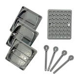 OLPRO Caravan Jack Pads with Pins (Pack of 4) - showing parts