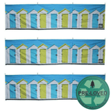 Pre-Loved Beach Huts 3 x 4 Pole Compact Beach Hut Windbreak (Steel Poles) | Lightly Used, Rusty Poles | OL656R