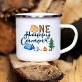 Adventure Camping Enamel Mug - Eco-Friendly Drinkware for Campfire Fun N/A