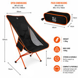 Ultralight Camping Chair - High Back