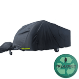 Pre-Loved Breathable Waterproof 4Ply Caravan Cover 21-23FT with Free Hitch Cover Black | Sample | Ol3344