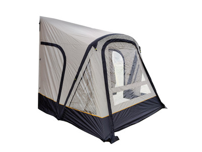 The OLPRO View Lite Breeze 260 Caravan Awning pictured on a white background.
