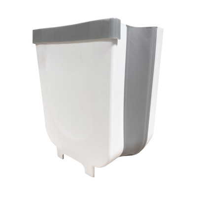 The 9L Folding Camping Bin Hanging or Free Standing from OLPRO pictured on a white background.