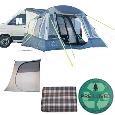 Pre-Loved Loopo Breeze® XL v2 Motorhome Awning (Grey) + Carpet + Inner Tent| Lightly Used, Faulty Clip on Awning Replaced, Small Rip in Underside of Carpet | 2146342158 OLPRO