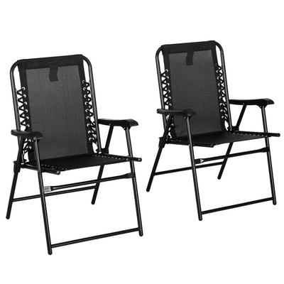 Pair of Outdoor Patio Folding Chairs Outsunny
