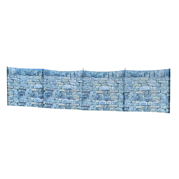 Stone Wall Folding Wooden Windbreaks 5 Pole