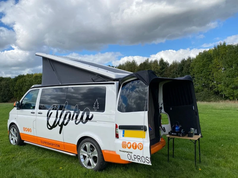 Tenda Doccia Multifunzione Originale VW Per Portellone: Adattabile A T5 E T6 – Perfetta Per Campeggiatori - 5