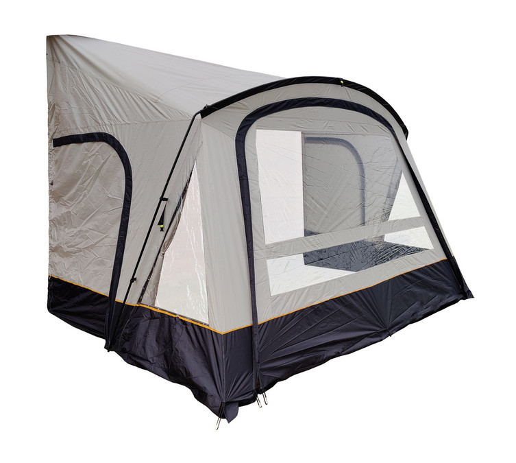 An image of the View Lite 390 Caravan Awning from OLPRO on a white background.