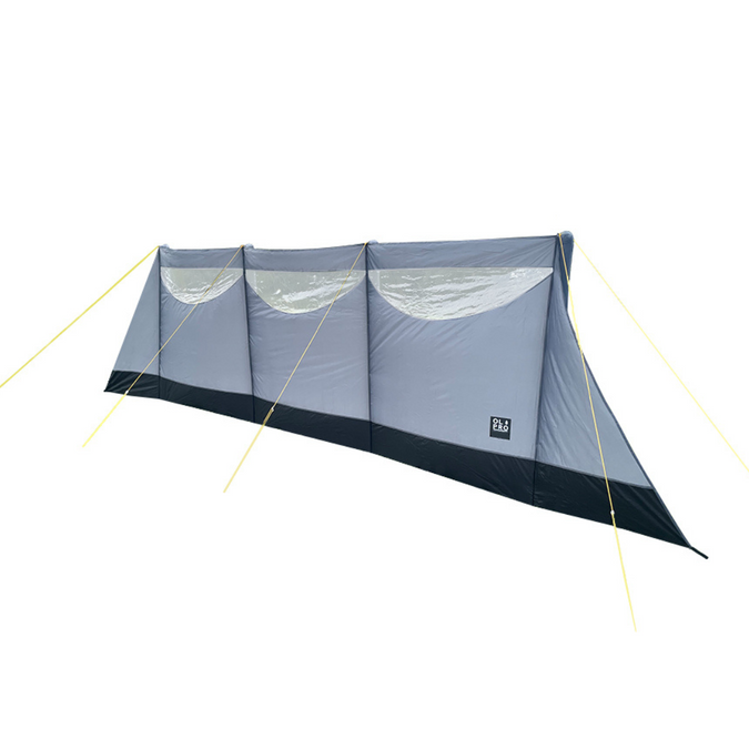 Inflatable Charcoal Windbreak from OLPRO pictured on a white background