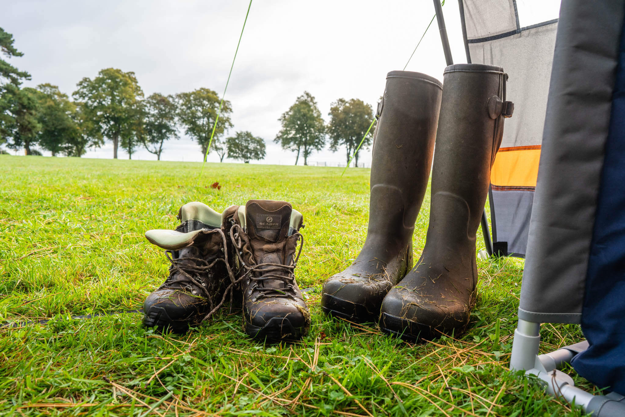 OLPRO Managing Director Daniel Walton setting a two man OLPRO tent up