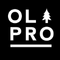 Lineart of the earth, with a stem & two leaves incorporated into it, heading a section on OLPRO's sutainability