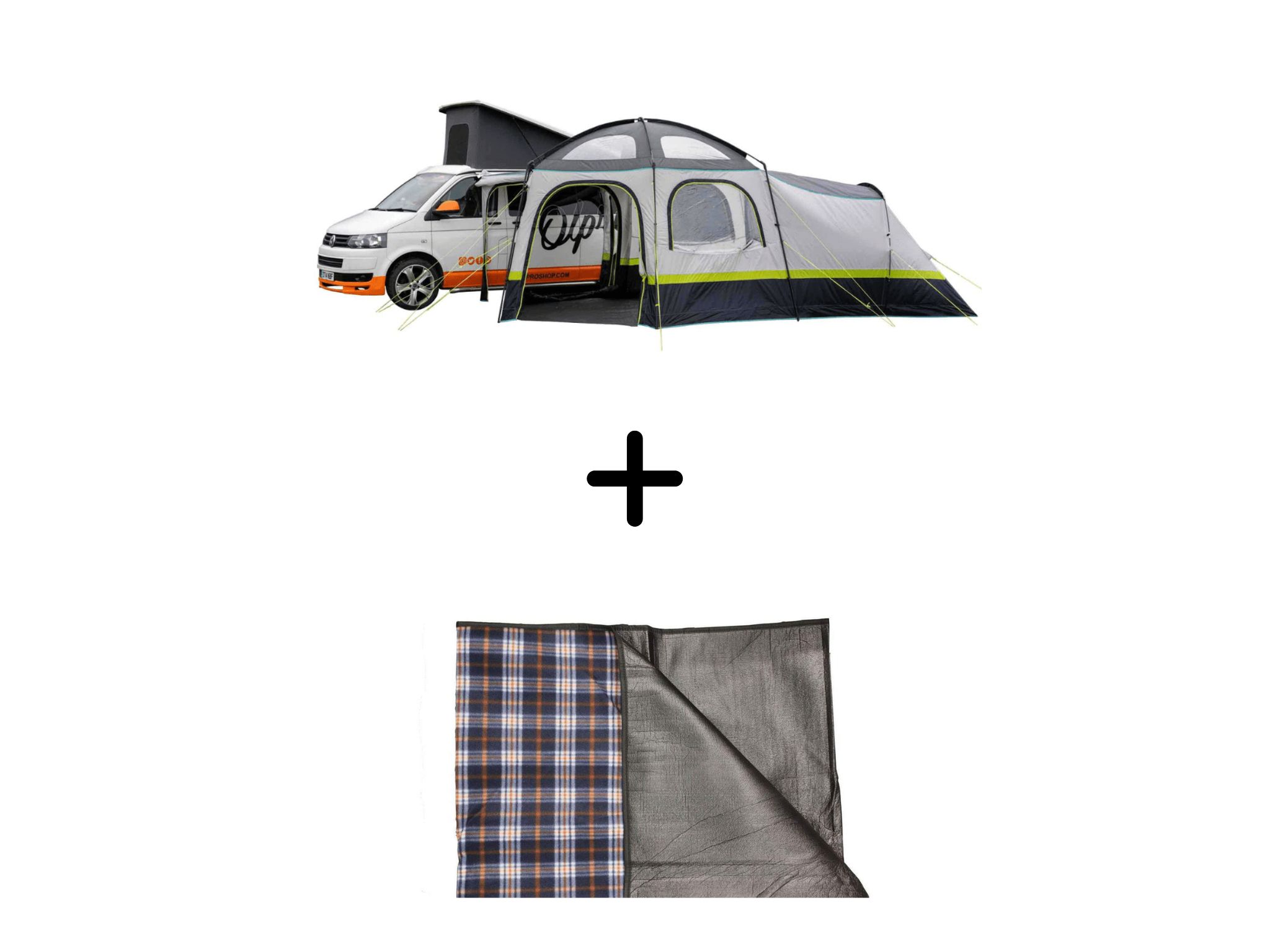 Hive Campervan Awning (Fibreglass Poles) - with Sleeping Pod