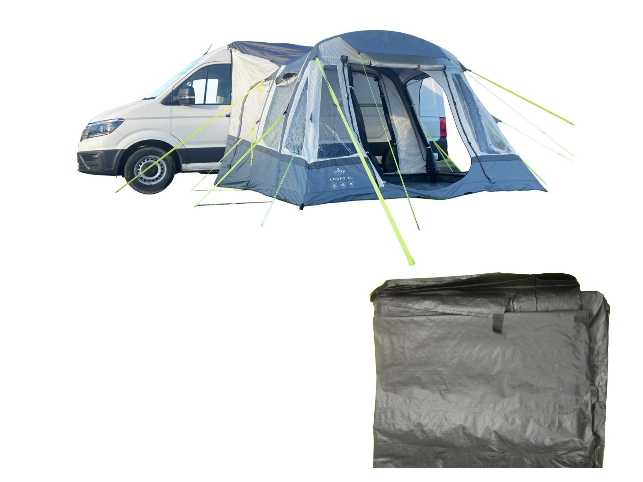 Loopo Breeze(R) XL v2 Motorhome Awning With Footprint - Grey - Fits All Motorhomes & Campervans Up To 2.9m - OLPRO