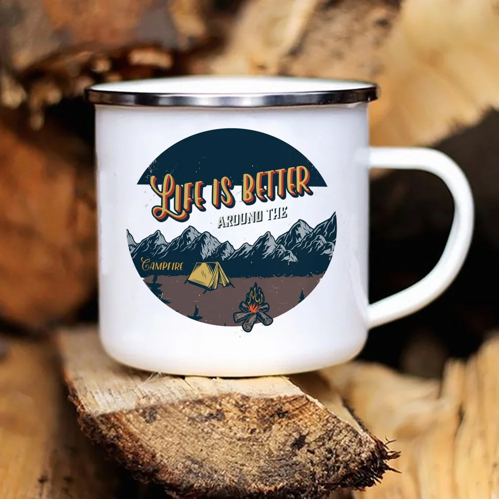 Adventure Camping Enamel Mug