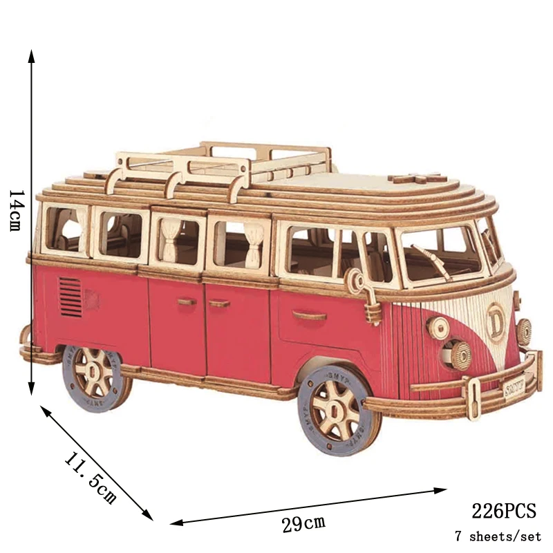 3D Campervan Wooden Puzzle