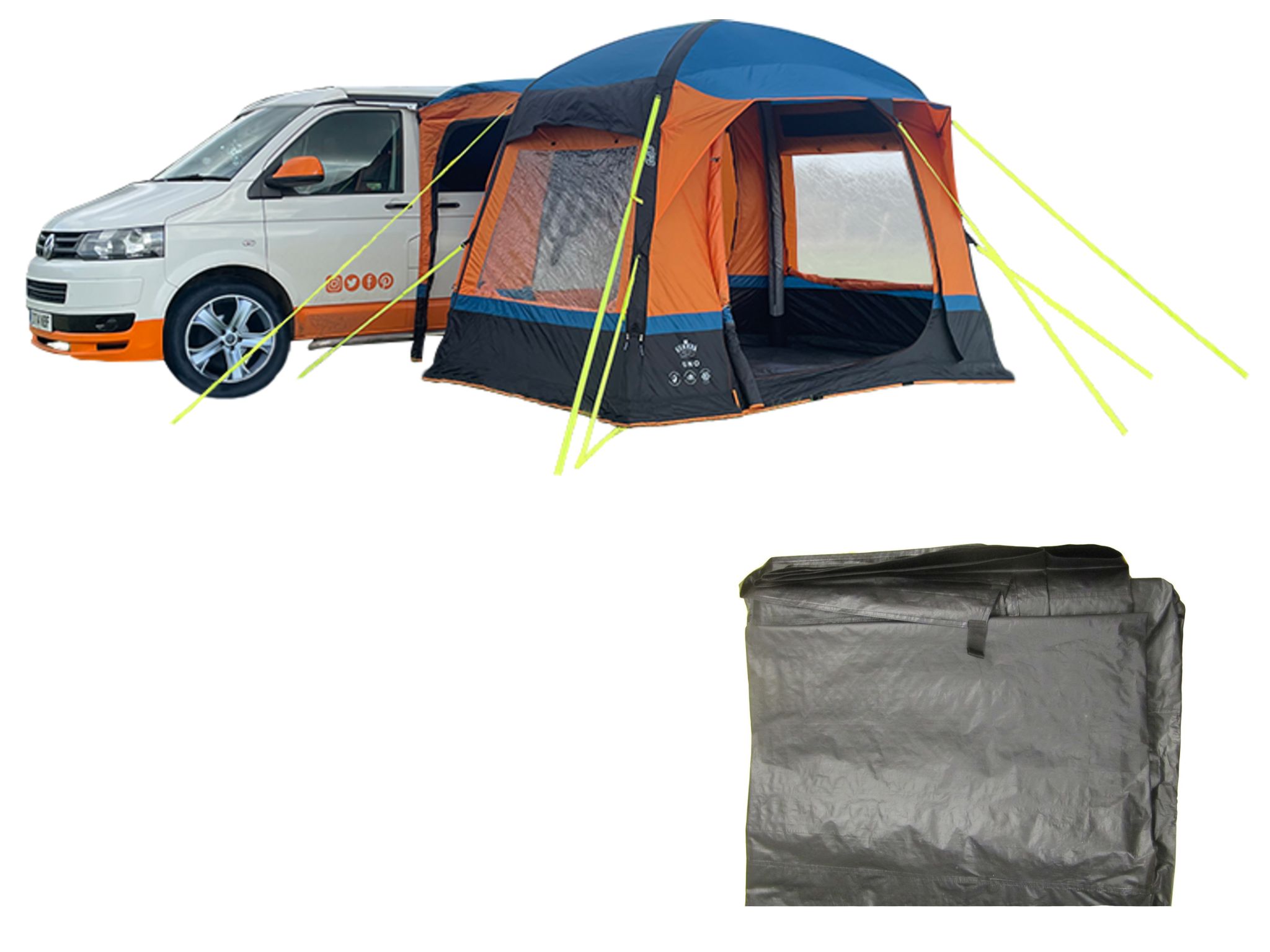 Uno Breeze v2 Campervan Awning - Orange
