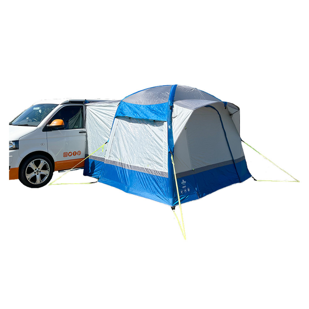 Olpro Blue Inflatable Small Driveaway Campervan Awning - Uno Breeze V2 - Dual Door - Sustainable Fabric - Lifetime Warranty