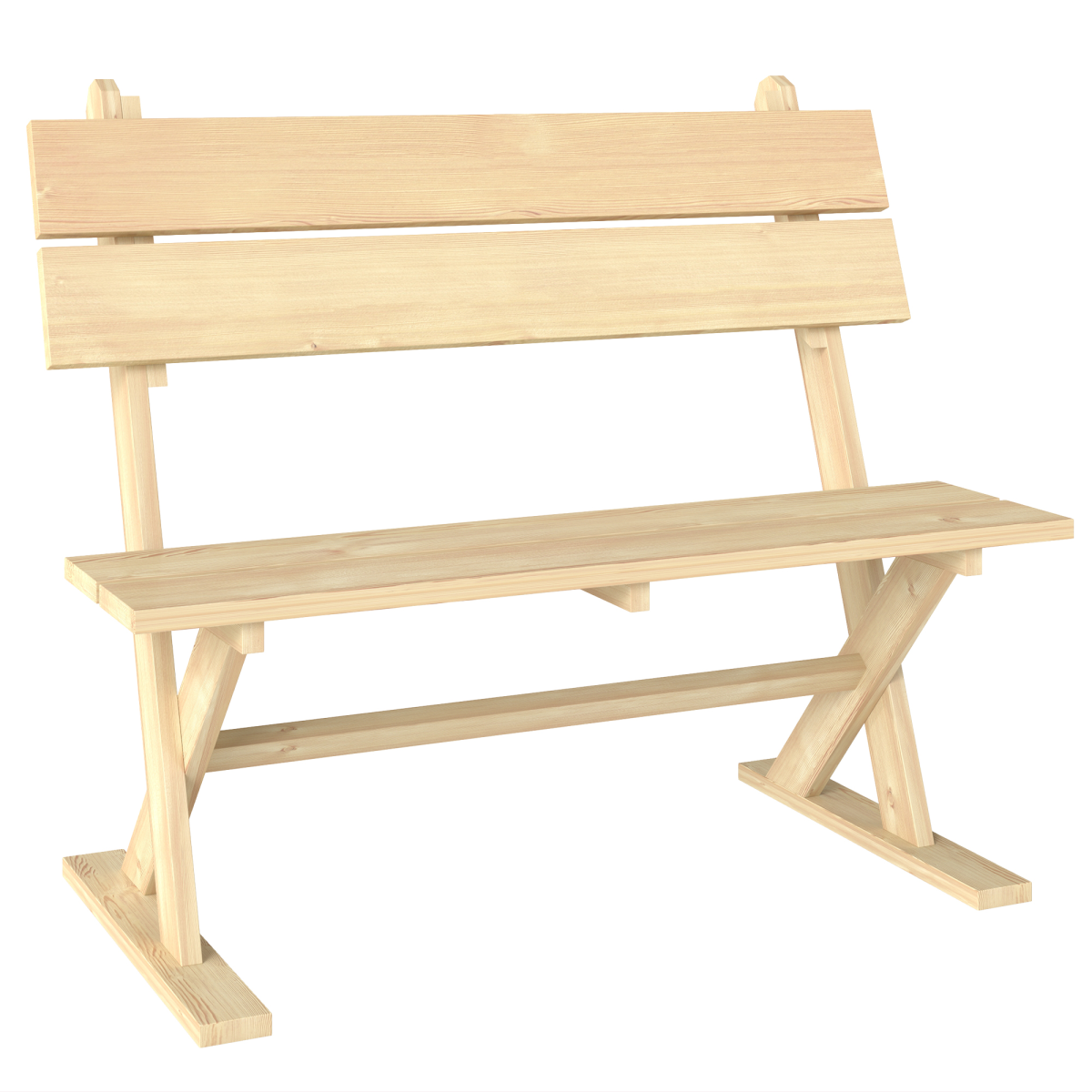 2 Seater Wooden Garden Bench