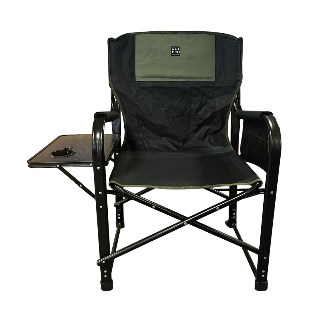 Directors Camping Chair Green & Black