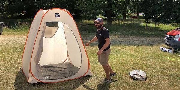 Anleitung: So faltest du das OLPRO Utility / Toiletten / Duschzelt