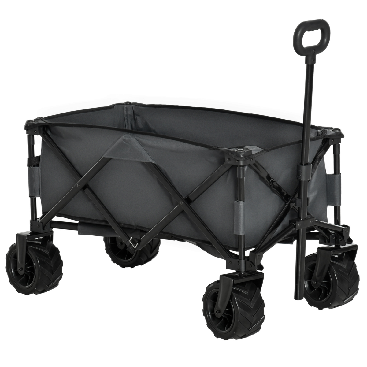 Outdoor Folding Cargo Wagon Trailer - Dark Grey