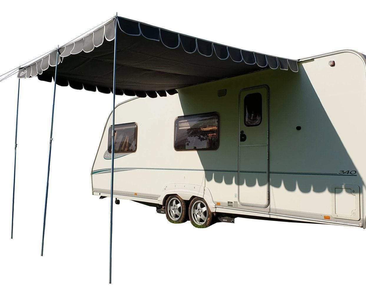 Retro Caravan Shade Canopy - Charcoal