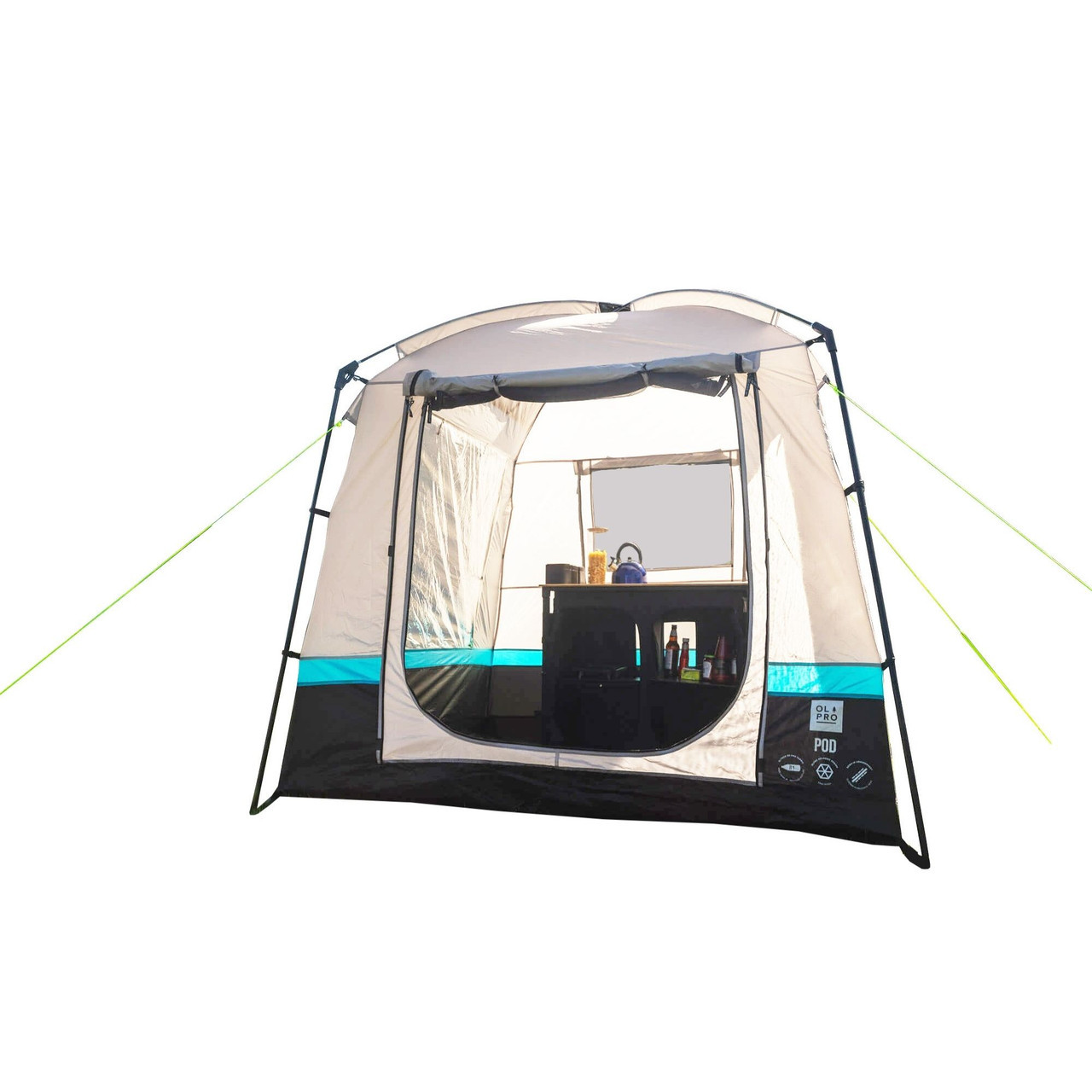 Camping Kitchen Tent - Pod Kitchen & Storage Tent - 2m x 2m Standalone Outdoor Utility & Cooking Shelter - Lifetime Warranty - OLPRO