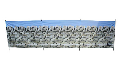 Stone Wall 4 Pole Compact Windbreak (Steel Poles)