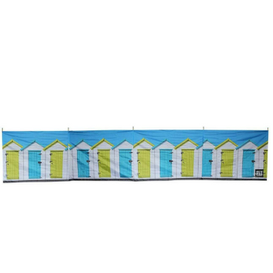 Beach Huts 5 Pole Windbreak (Wooden Poles)