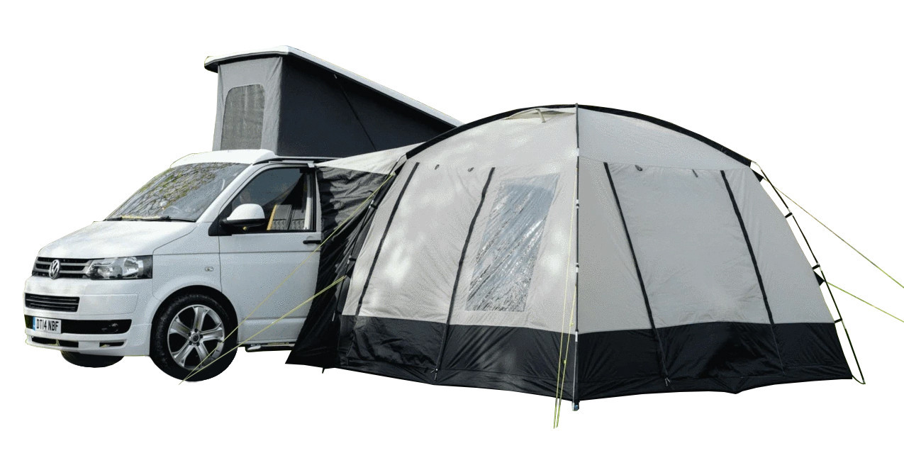 Olpro Grey Driveaway Campervan Square Awning - Cubo V2 - Dual Door - Sustainable Fabric - Lifetime Warranty