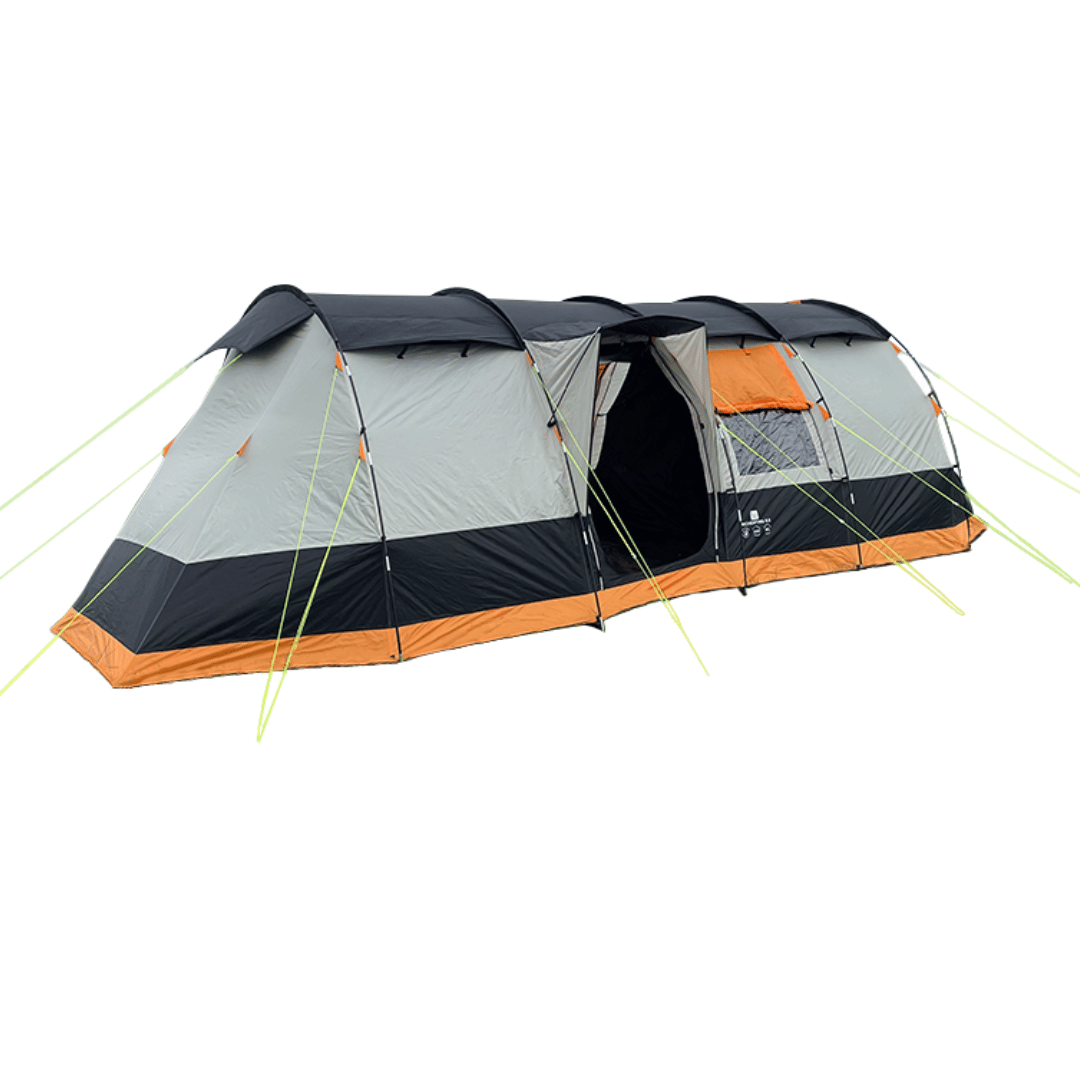 Olpro Grey 8-Person Tent - Wichenford 8 Extra Large Family Tent - 3 Darkened Bedrooms - H210cm X L700cm X W300cm - Lifetime Warranty