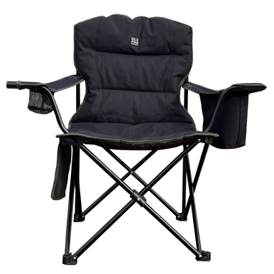 Henwick Padded Folding Camp Chair Black & Green | OLPRO