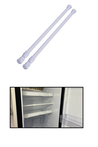 Telescopic Cupboard & Fridge Storage Bars 26-43cm Pack of two