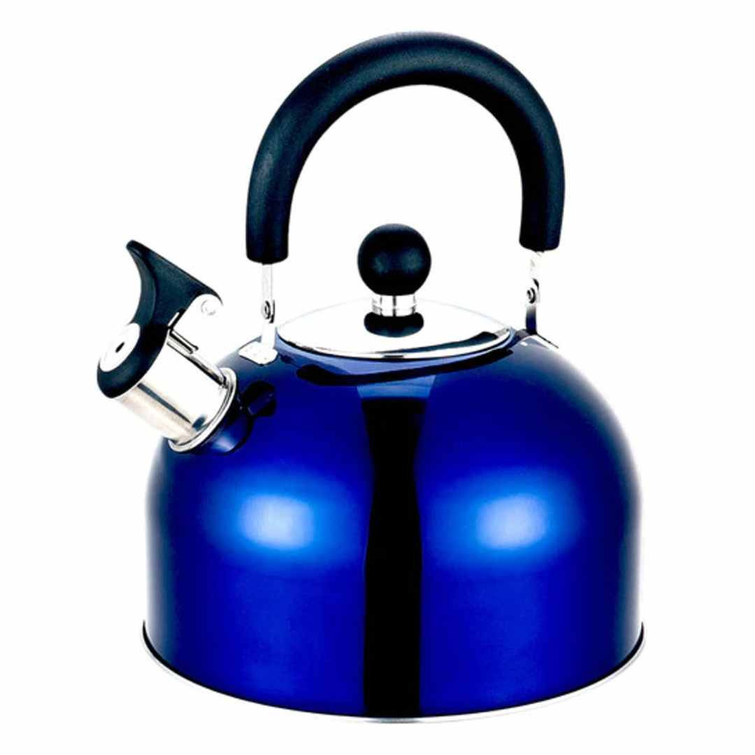 Olpro Blue 2 Litre Stainless Steel Whistling Kettle (Blue)