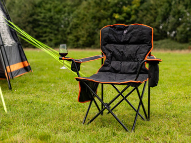 Olpro Orange & Black Henwick Padded Folding Camp Camping Chair - Image 4