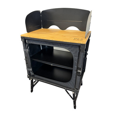 Bamboo 3 in 1 Folding Table/Storage Camping Cupboard