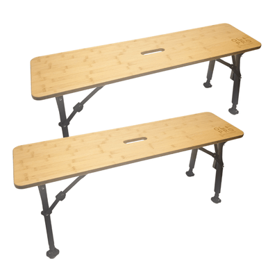 Folding Bamboo Bench Set of Two