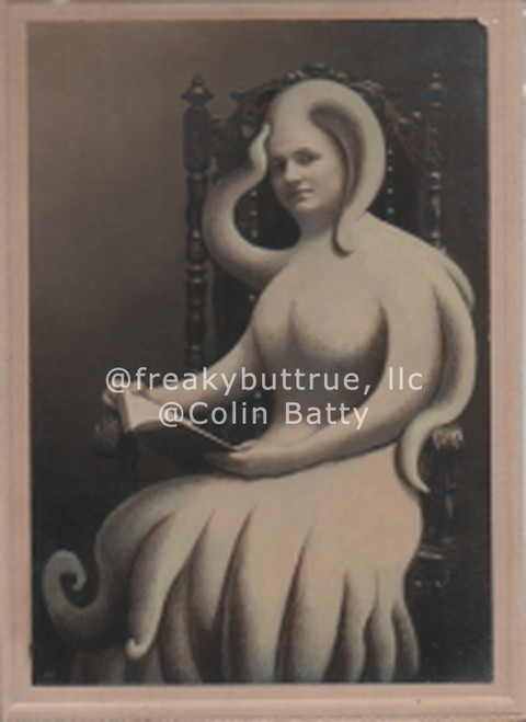 Original Cabinet Card - CC109 Smooth Tentacle Woman Reading
