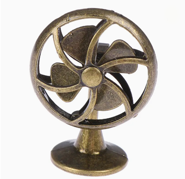Miniature Bronze Desk Fan