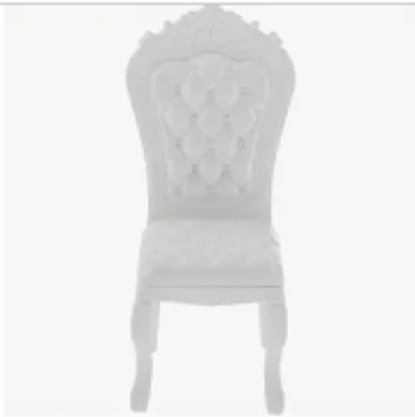 Miniature Formal Dining Chair White 1:6 (Barbie) Scale