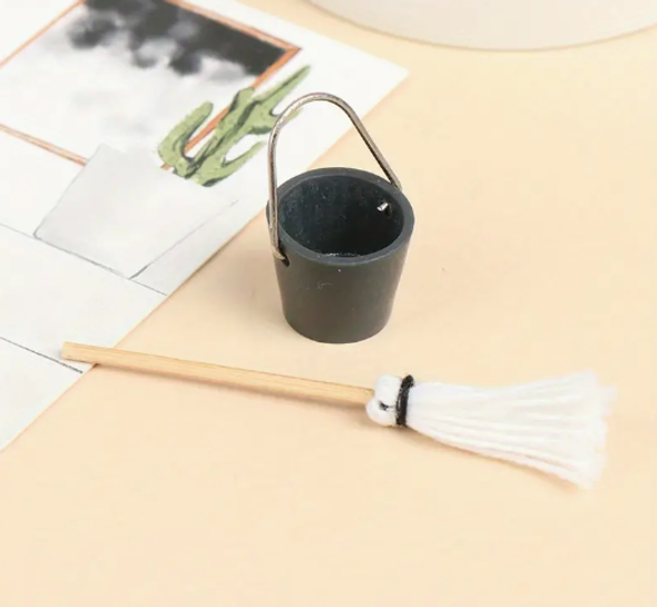 Miniature Mop and Bucket (Drawer 10)