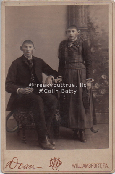 Original Cabinet Card - CC034 Chimp Siblings