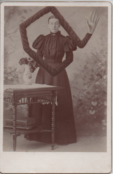 Original vintage cabinet cards modified by Colin Batty.